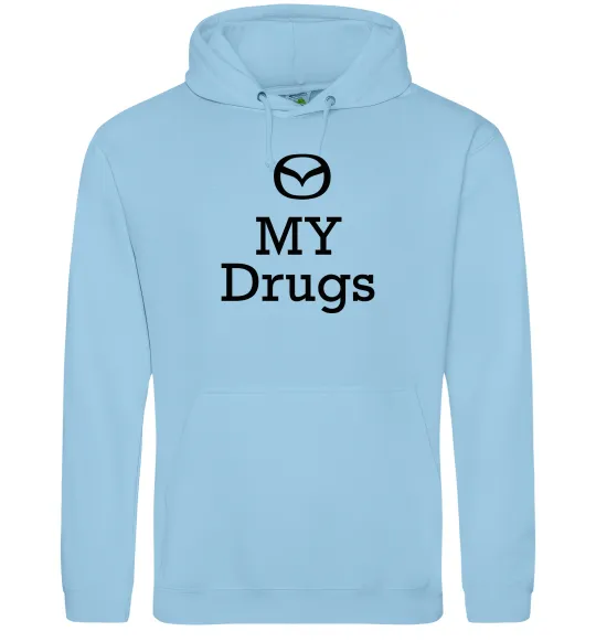 Жіноча толстовка (худі) Mazda my drugs Блакитний фото