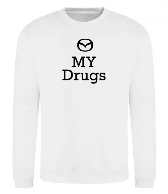 Світшот Mazda my drugs Білий фото