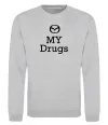 Світшот Mazda my drugs Сірий меланж фото