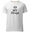 Чоловіча преміум футболка Mazda my drugs Білий фото