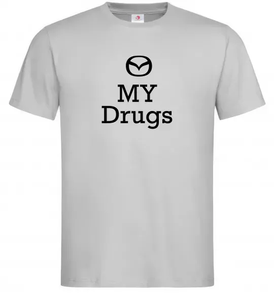 Чоловіча футболка Mazda my drugs Сірий фото