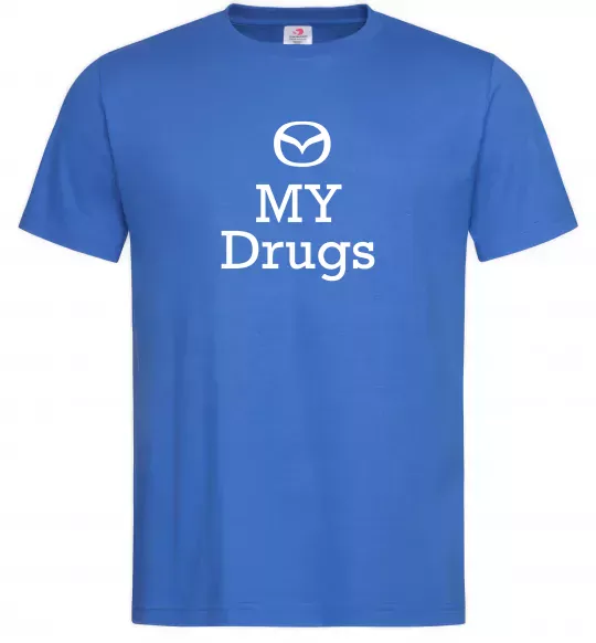 Чоловіча футболка Mazda my drugs Яскраво-синій фото