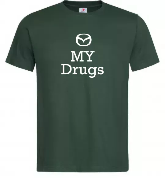 Чоловіча футболка Mazda my drugs Темно-зелений фото