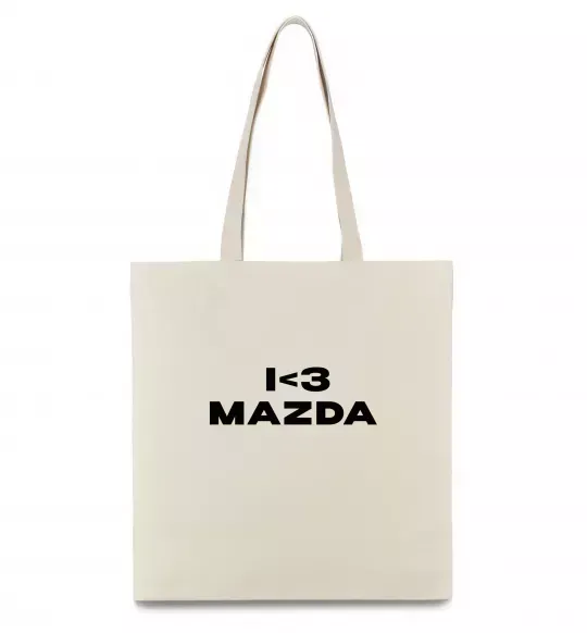 Эко-сумка I <3 Mazda Бежевый фото