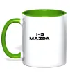 Чашка с цветной ручкой I <3 Mazda Зеленый фото