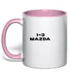 Чашка с цветной ручкой I <3 Mazda Нежно розовый фото