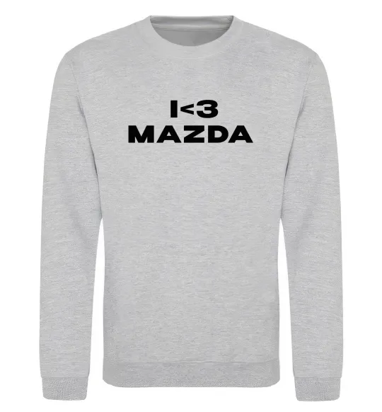 Свитшот I <3 Mazda Серый меланж фото