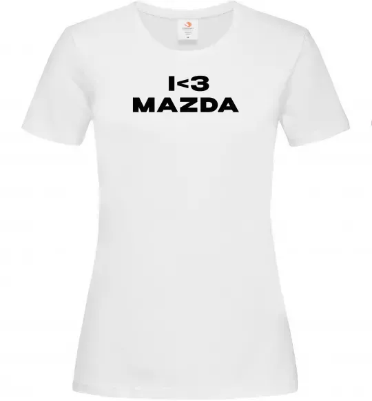 Жіноча футболка I <3 Mazda Білий фото
