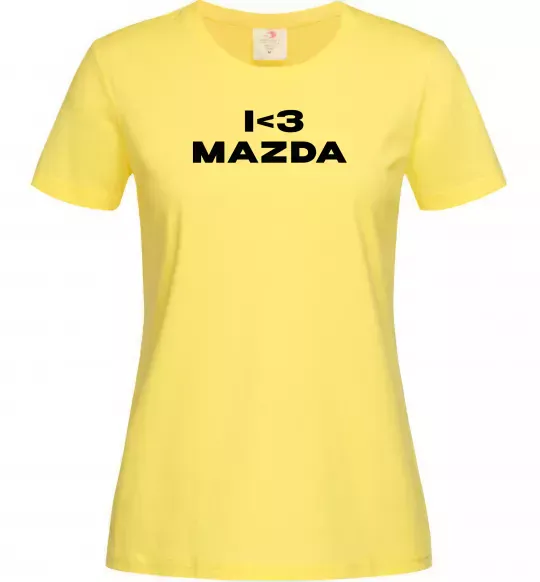 Жіноча футболка I <3 Mazda Лимонний фото
