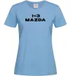 Жіноча футболка I <3 Mazda Блакитний фото