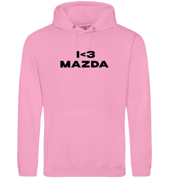 Мужская толстовка (худи) I <3 Mazda Розовый фото