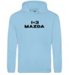 Мужская толстовка (худи) I <3 Mazda Голубой Мужская толстовка (худи) I <3 Mazda Голубой фото