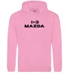 Женская толстовка (худи) I <3 Mazda Розовый фото