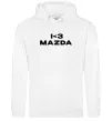 Женская толстовка (худи) I <3 Mazda Белый фото