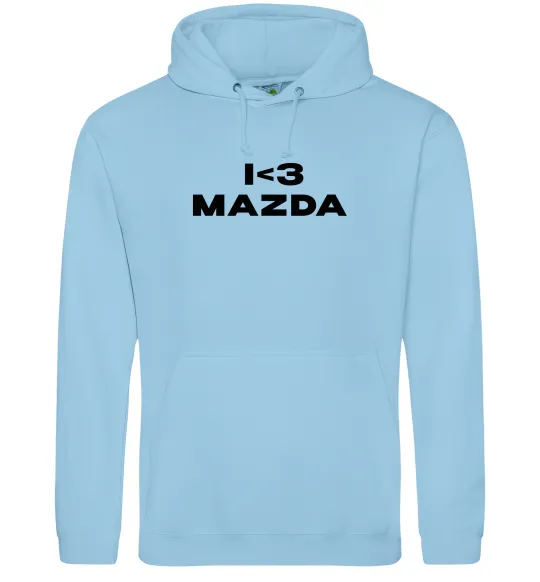 Женская толстовка (худи) I <3 Mazda Голубой фото