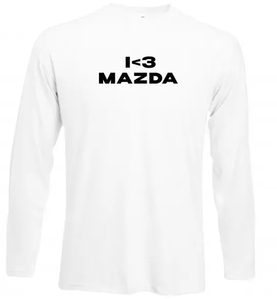 Лонгслив I <3 Mazda Белый фото