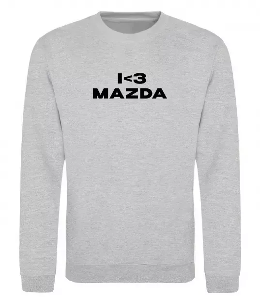 Світшот I <3 Mazda Сірий меланж фото