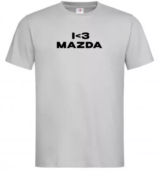 Мужская футболка I <3 Mazda Серый фото