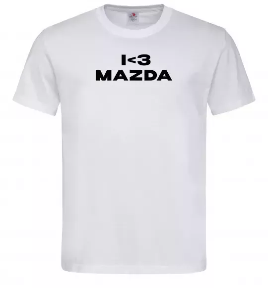 Мужская футболка I <3 Mazda Белый фото