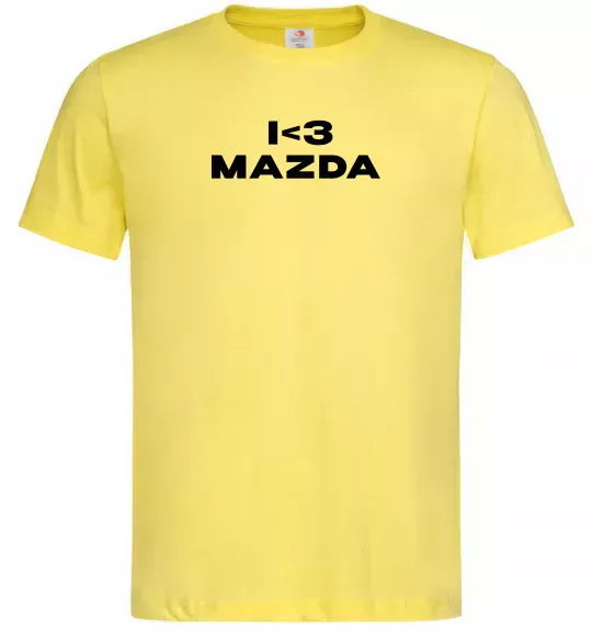 Мужская футболка I <3 Mazda Лимонный фото