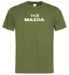Мужская футболка I <3 Mazda Оливковый фото