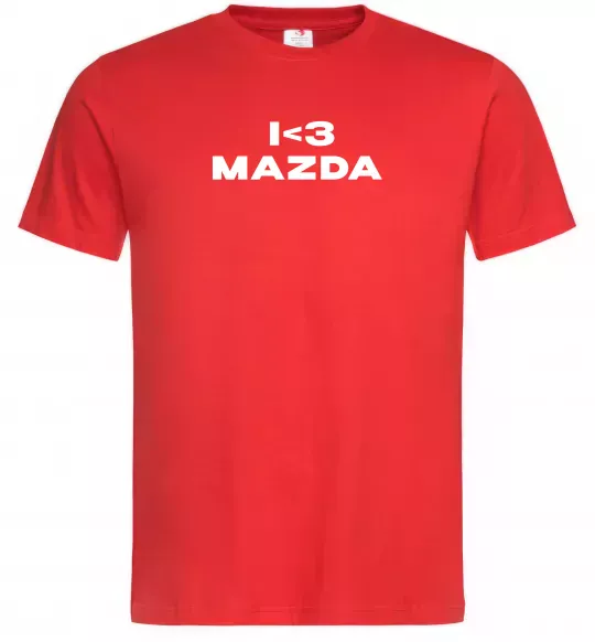 Мужская футболка I <3 Mazda Красный фото
