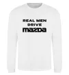Свитшот Real men drive Mazda Белый фото