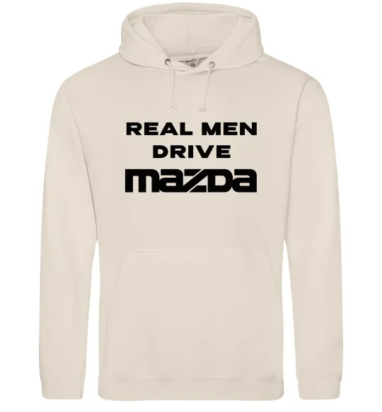 Мужская толстовка (худи) Real men drive Mazda Таш фото