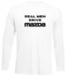 Лонгслів Real men drive Mazda Білий фото