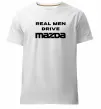 Чоловіча преміум футболка Real men drive Mazda Білий фото