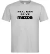 Мужская футболка Real men drive Mazda Серый Мужская футболка Real men drive Mazda Серый фото