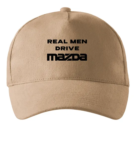 Кепка Real men drive Mazda Песочный фото