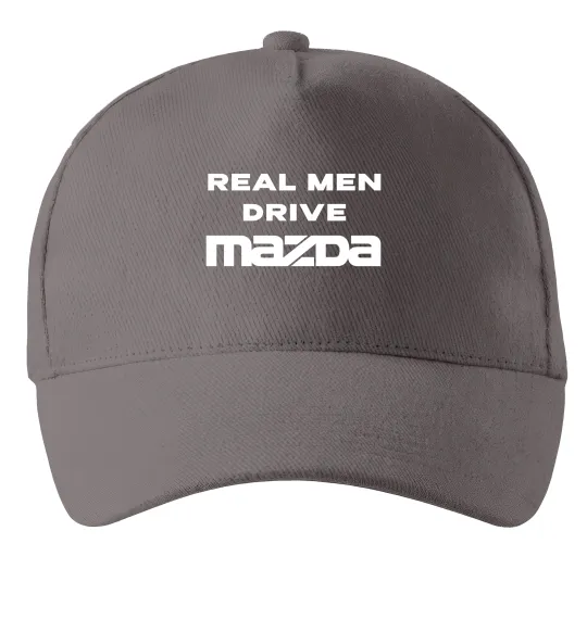 Кепка Real men drive Mazda Сірий фото