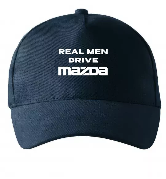Кепка Real men drive Mazda Темно-синий фото