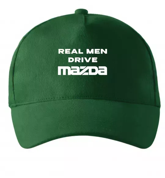 Кепка Real men drive Mazda Темно-зеленый фото