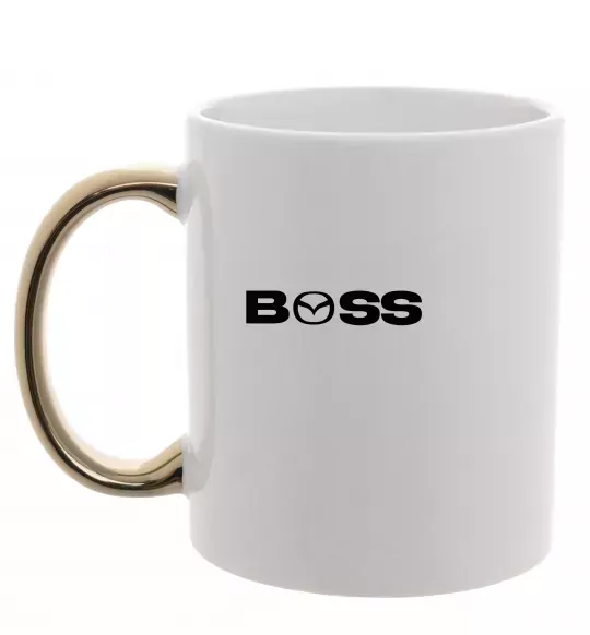 Чашка с цветной ручкой Mazda Boss Золото фото