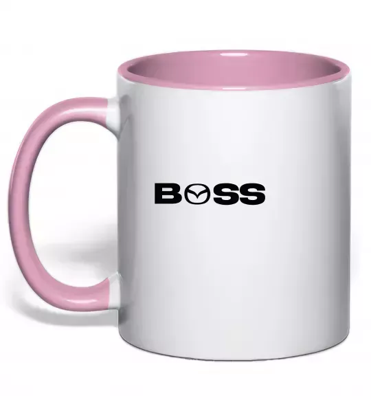 Чашка с цветной ручкой Mazda Boss Нежно розовый фото
