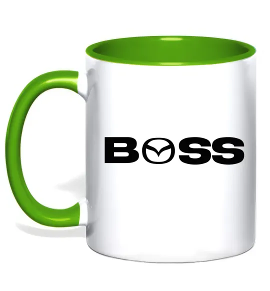 Чашка с цветной ручкой Mazda Boss Лаймовый фото