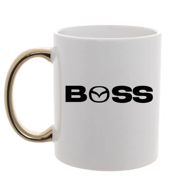 Чашка с цветной ручкой Mazda Boss Золото фото