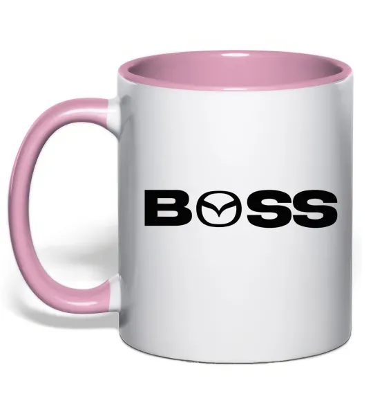 Чашка с цветной ручкой Mazda Boss Нежно розовый фото