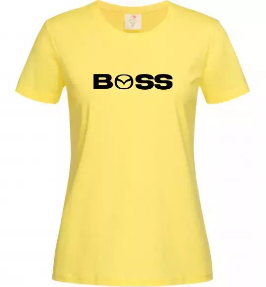 Женская футболка Mazda Boss Лимонный фото