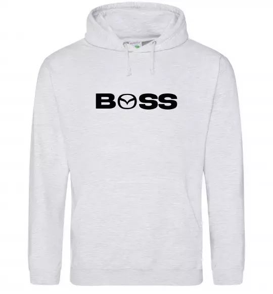 Чоловіча толстовка (худі) Mazda Boss Сірий меланж фото