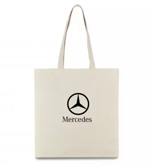 Еко-сумка Mercedes logo та назва Бежевий фото