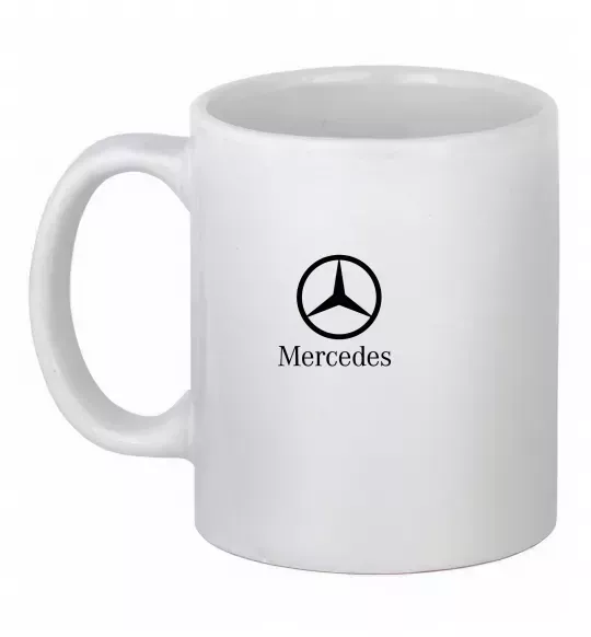 Чашка керамическая Mercedes logo та назва Белый фото