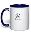 Чашка з кольоровою ручкою Mercedes logo та назва Глибокий темно-синій фото