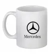 Чашка керамічна Mercedes logo та назва Білий фото
