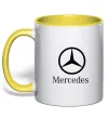 Чашка с цветной ручкой Mercedes logo та назва Лимонный фото