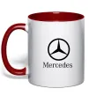Чашка с цветной ручкой Mercedes logo та назва Красный фото