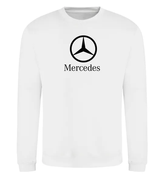 Свитшот Mercedes logo та назва Белый фото