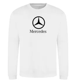 Свитшот Mercedes logo та назва Белый фото